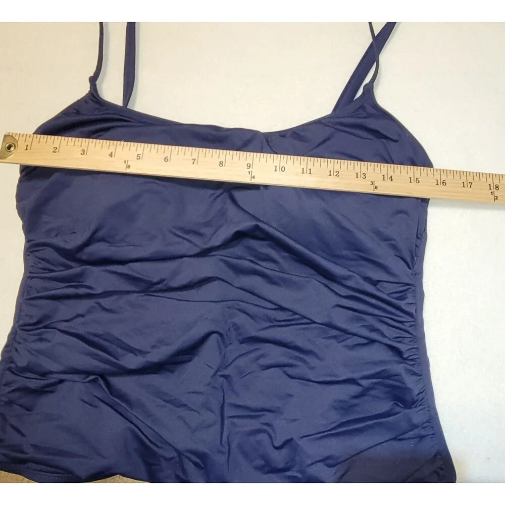 La Blanca Blue Island Goddess One Piece Swimsuit Ruched Plus Size‎ 16W